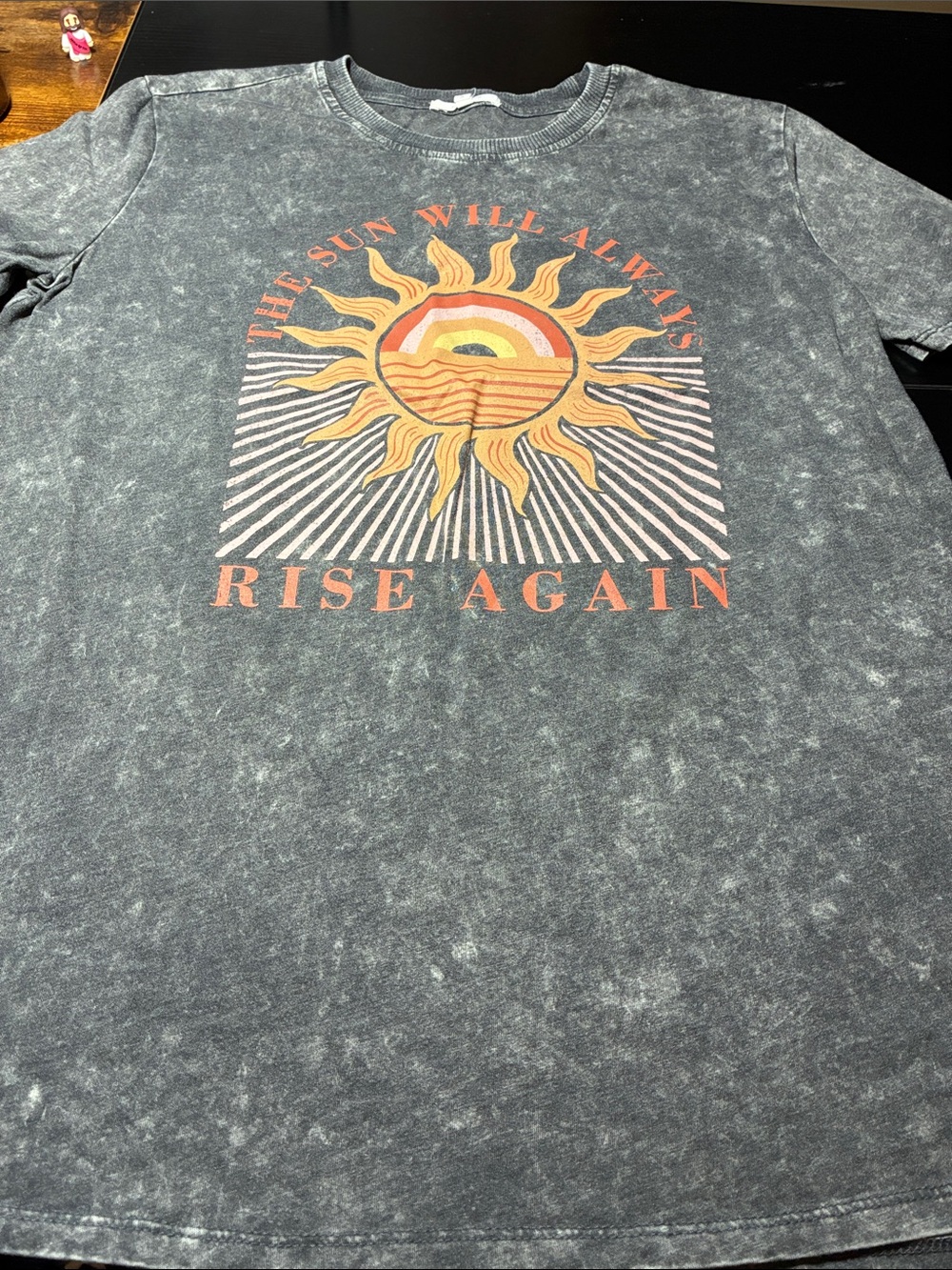 Maurices Washed Black 'Sun Will Always Rise Again' Graphic Tee
